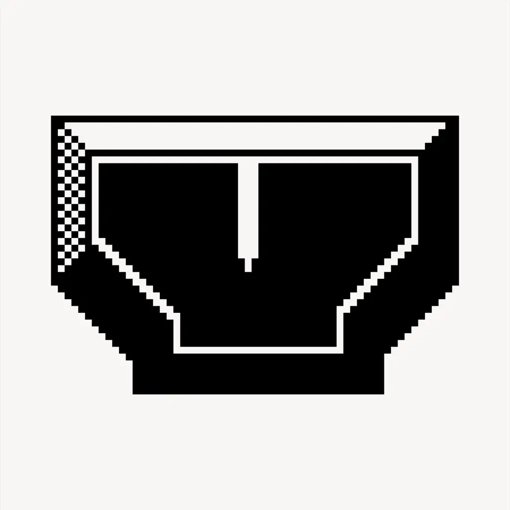 Y letter in pixel